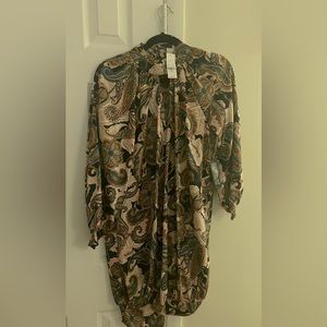 Ny & C multi color silk dress size xsmall NWT